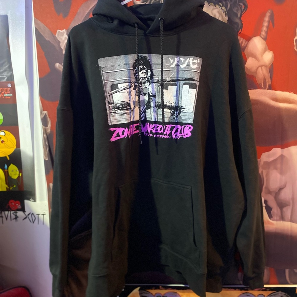 Size 2XL Zombie Makeout Club Graphic Hoodie Used